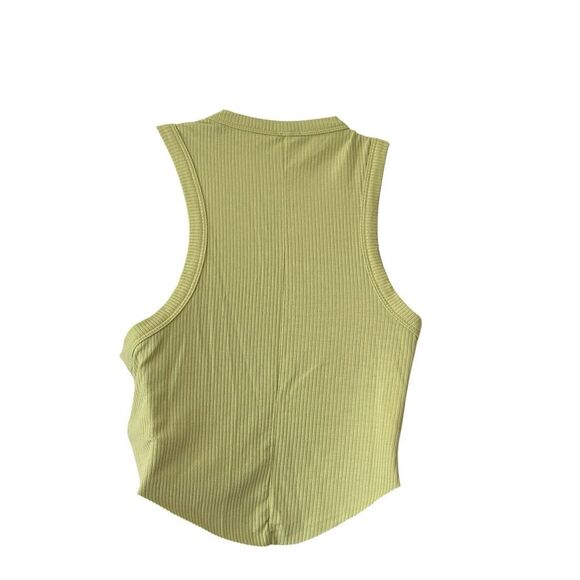 BDG Urban Outfitters Women's Green Cropped Tank Top Size L - Picture 2 of 7